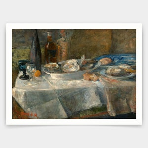 James Ensor,Still Life with Oysters,art prints,Vintage art,canvas wall art,famous art prints,V4213
