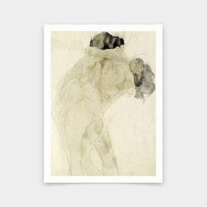 Auguste Rodin,Two embracing figures,art prints,Vintage art,canvas wall art,famous art prints,V5381