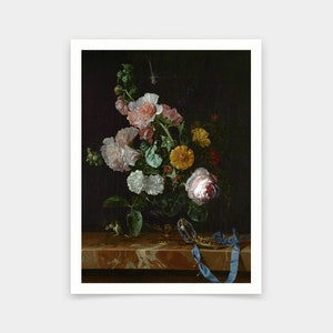 Willem van Aelst,Vanitas Flower Still Life,art prints,Vintage art,canvas wall art,famous art prints,V6866