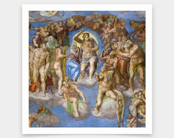 最後の審判 ミケランジェロ 複製 システィーナ礼拝堂 キャンバスと
