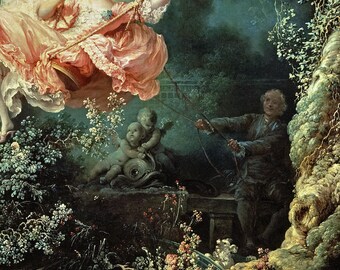 ジャン＝オノレ・フラゴナール、ブランコの楽しい偶然、1767年、アート