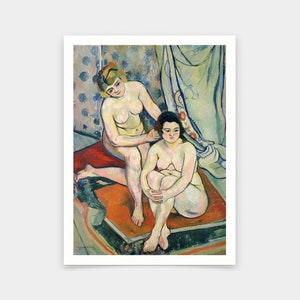 Marie Clementine Valadon,The Two Bathers,art prints,Vintage art,canvas wall art,famous art prints,V6366