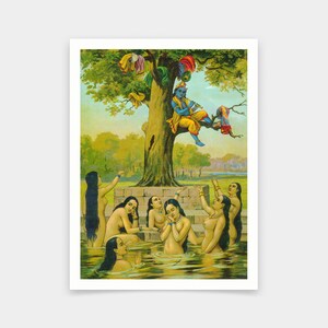Raja Ravi Varma,Krishna Leela,art prints,Vintage art,canvas wall art,famous art prints,V6667