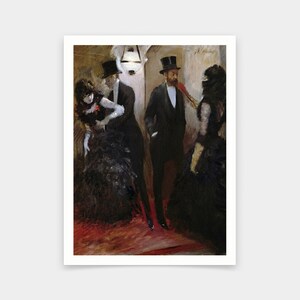 Jean Louis Forain,The Corridors At The Opera,art prints,Vintage art,canvas wall art,famous art prints,V6157