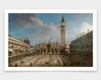 Canaletto,The Piazza San Marco in Venice,art prints,Vintage art,canvas wall art,famous art prints,V1081