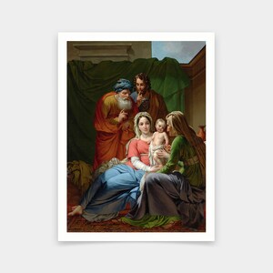 Joseph Paelinck,The Holy Family, 1820,art prints,Vintage art,canvas wall art,famous art prints,V6272