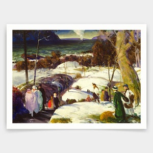 George Wesley Bellows,Easter Snow,art prints,Vintage art,canvas wall art,famous art prints,V3907