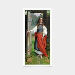 George Dunlop Leslie,Glaube,Kunstdrucke,Vintage Kunst,Leinwand Wandkunst,berühmte Kunstdrucke,vertikale schmale Drucke,V7687