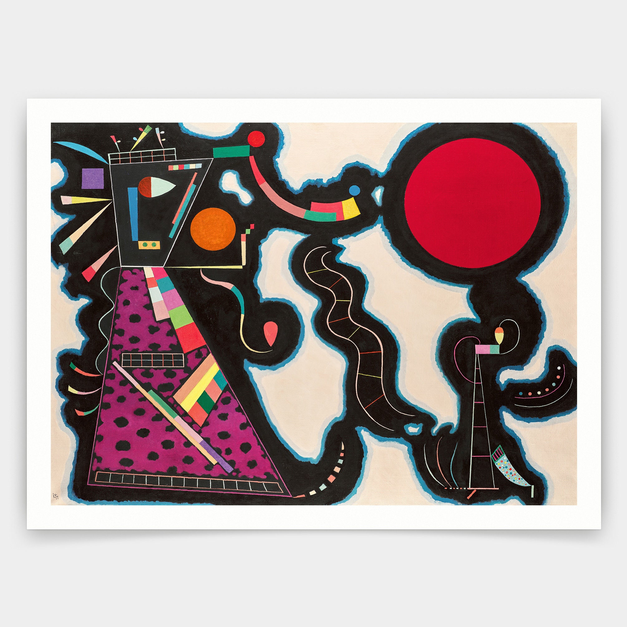 Wassily Kandinsky,le ROND Rouge,art Prints,vintage Art