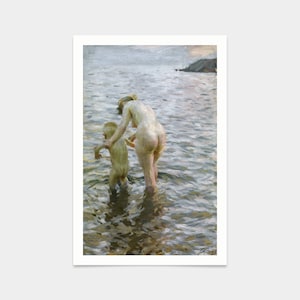 Anders Zorn,With Mother, 1895,art prints,Vintage art,canvas wall art,famous art prints,V2246