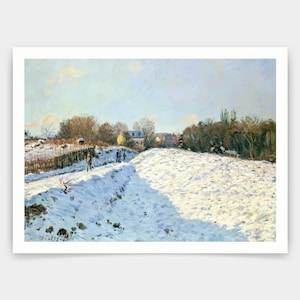 Alfred Sisley,Effect of Snow at Argenteuil,art prints,Vintage art,canvas wall art,famous art prints,V3051