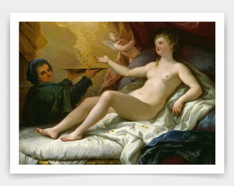 Paolo di Matteis,Danae,art prints,Vintage art,canvas wall art,famous art prints,V4704