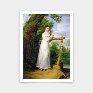 Emile Jean Horace Vernet,Madame Philippe Lenoir,art prints,Vintage art,canvas wall art,famous art prints,V5621