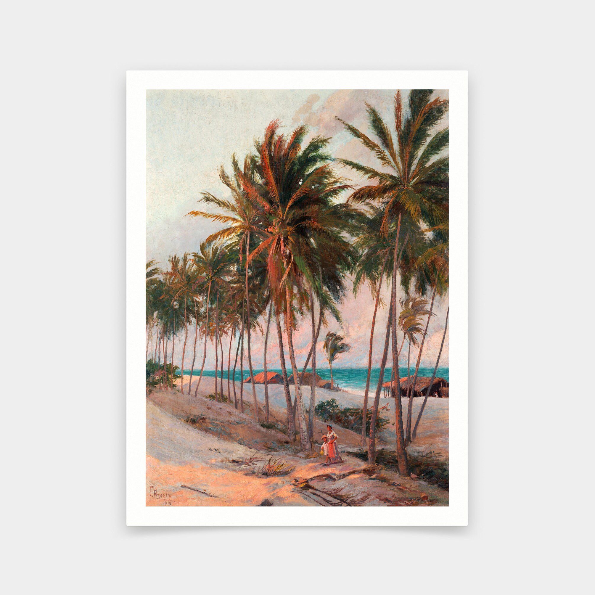 Aurélio Figueiredo,Praia de Fortaleza Beach in Fortaleza,art prints,Vintage art,canvas wall art,famous art prints,q384