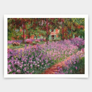 Claude Monet,The Garden at Giverny,art prints,Vintage art,canvas wall art,famous art prints,V3458