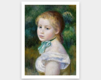 ピエール・オーギュスト・ルノワール「青い帽子の少女、1881年」1960