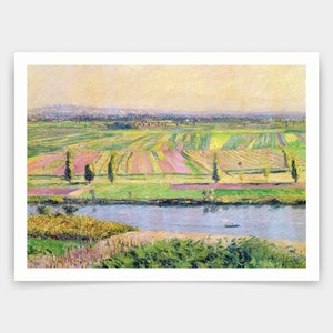 Gustave Caillebotte,La pianura di Gennevilliers dalle colline di Argenteuil,stampe d'arte,Arte vintage,Arte murale su tela,Stampe d'arte famose,V3987