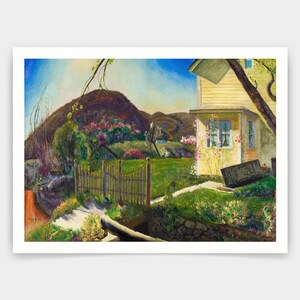 George Wesley Bellows, The Picket Fence,art prints,Vintage art,canvas wall art,famous art prints,V3903