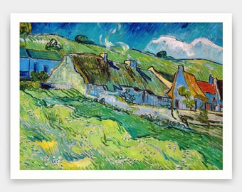 ヴィンセント・ヴァン・ゴッホ - コルドヴィルの茅葺き屋根の家（1890