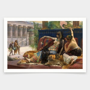 Alexandre Cabanel,Cleopatra,Cleopatra Che testa i veleni sui prigionieri condannati,stampe d&#39;arte,Arte vintage,Arte murale su tela,Stampe d&#39;arte famose,V952