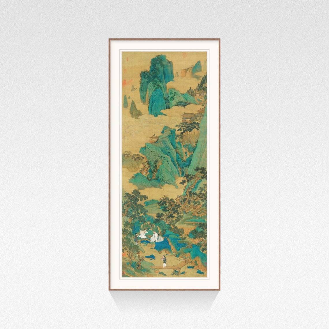 Large wall artTraditional Chinese landscape painting blue Etsy