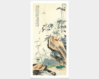 Yu Feian,flower Insect Print,chinese Flower Prints,japanese