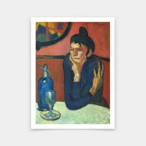 Pablo Picasso,Absinthe Drinker,art prints,Vintage art,canvas wall art,famous art prints,V6462