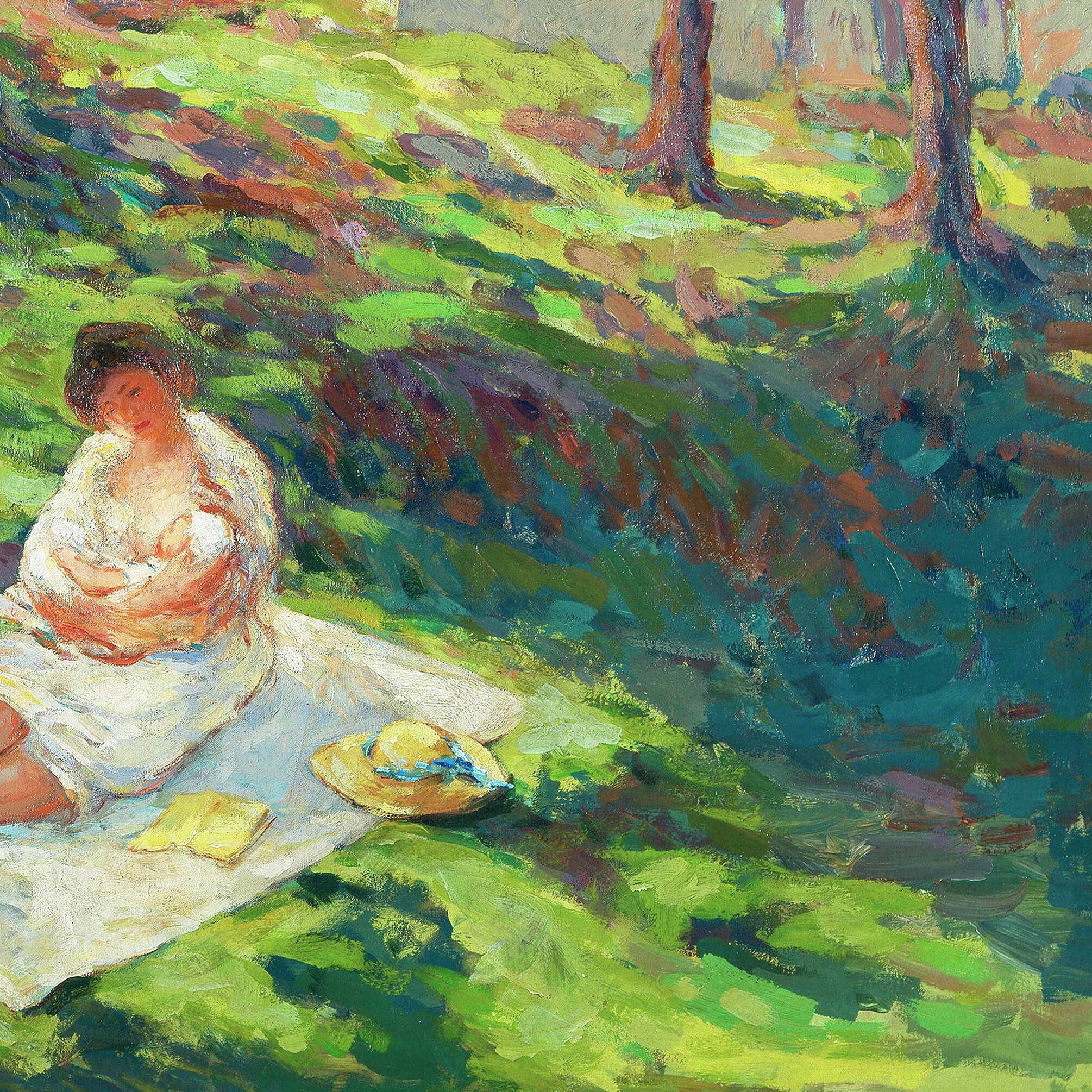 Basque Mother Henri Lebasque,mother and Child in A Landscape,art Prints,vintage Art ...