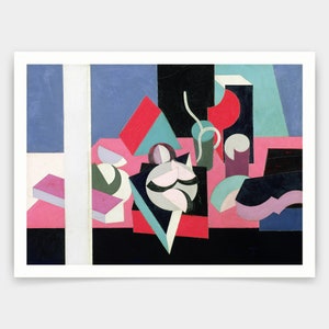 Patrick Henry Bruce,Objects On A Table,Wall Art Abstract,art prints,Vintage art,canvas wall art,famous art prints,V4712