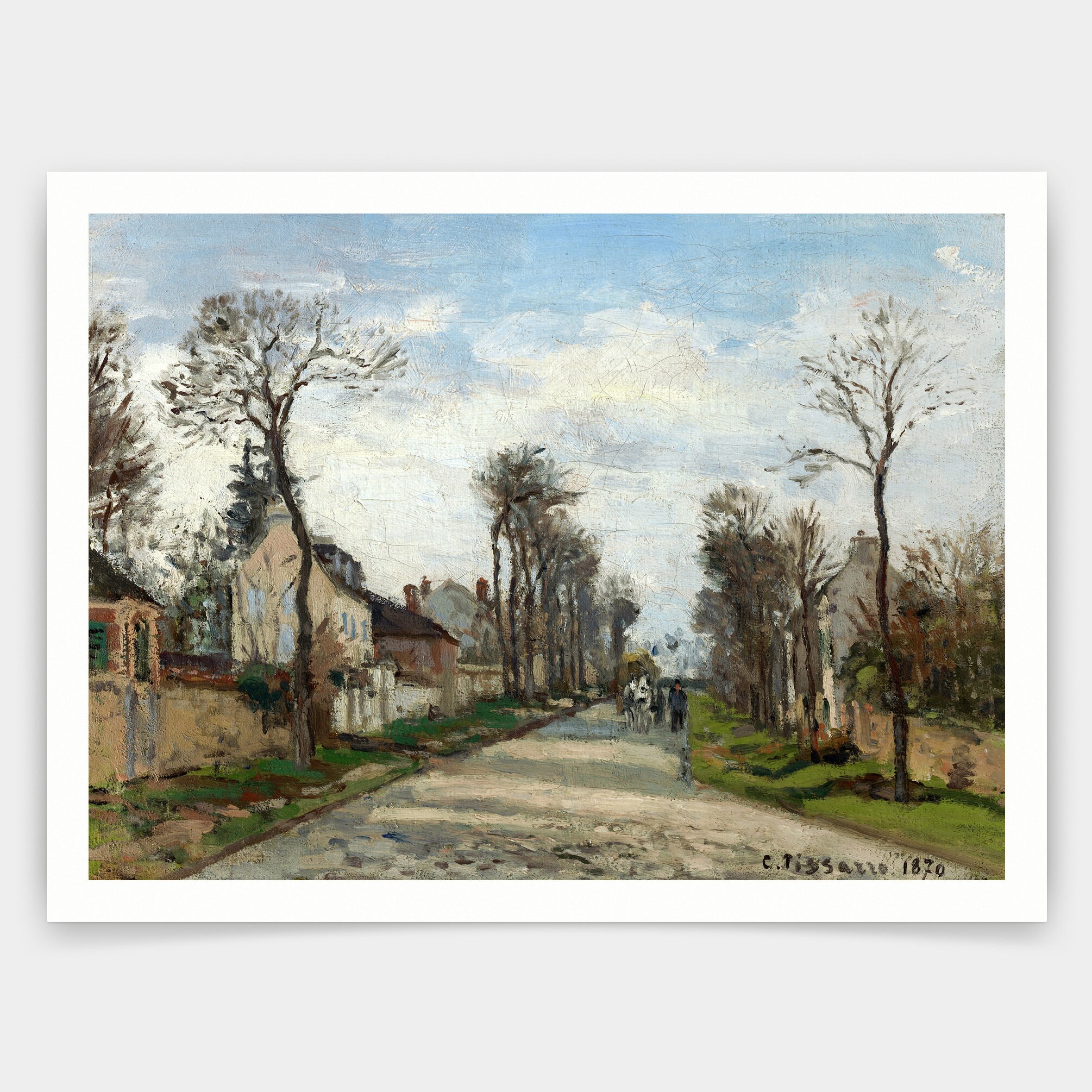 Camille Pissarro、LA GRAND'ROUTE, LOUVECI La route de Louveciennes' Giclee Print - Camille Pissarro