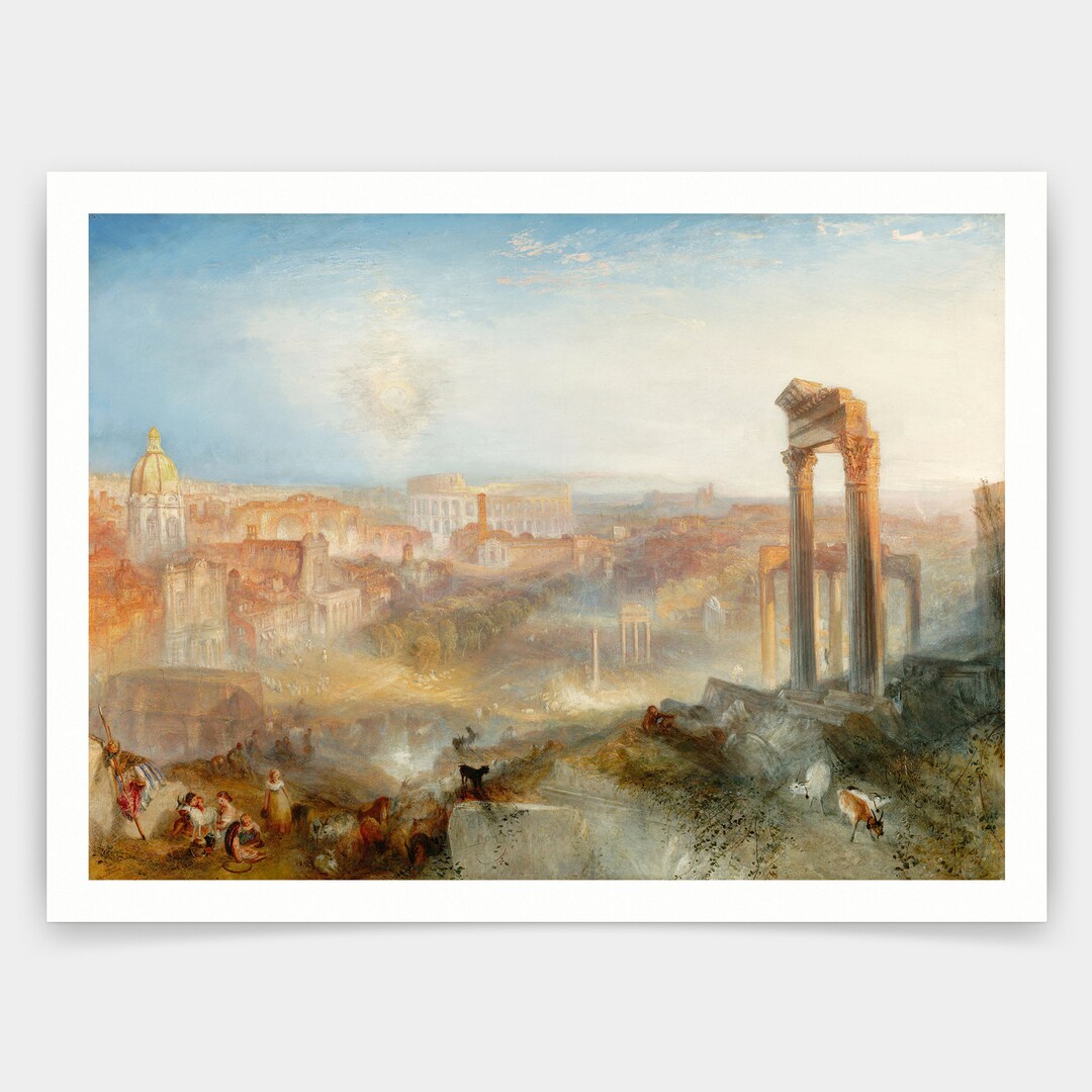 Jmw Rurner Rome Joseph Mallord William Turner,modern Rome, Campo Vaccino,art Prints ...