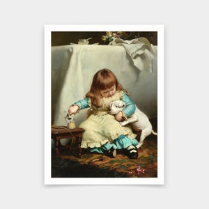 Charles Burton Barber,Once Bit, Twice shy,art prints,Vintage art,canvas wall art,famous art prints,V5469