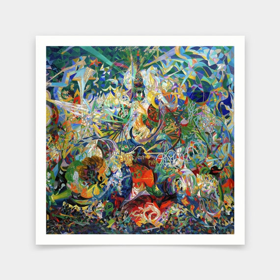 ホリステマンフェスト アートプリント Joseph Stella,battle of Lights, Coney Island, Mardi Gras,1914,art