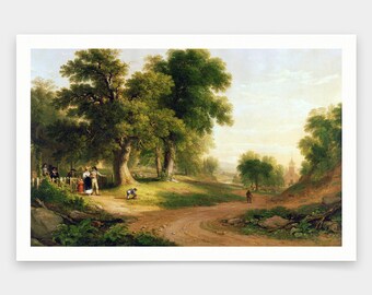 Asher Brown Durand,Sunday Morning,Kunstdrucke,Vintage Kunst,Leinwand Wandkunst,berühmte Kunstdrucke,V1026