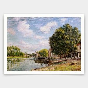 Alfred Sisley,Moret-sur-Loing,art prints,Vintage art,canvas wall art,famous art prints,V3066