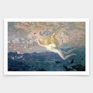 Edward Robert Hughes,On the Wings of the Morning,art prints,Vintage art,canvas wall art,famous art prints,V1250