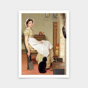 George Dunlop Leslie,Her First Place,Kunstdrucke,Vintage Kunst,Leinwand Wandkunst,berühmte Kunstdrucke,V5783