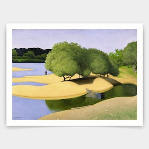 Felix Edouard Vallotton,Sandbanks On The Loire, Des Sables Au Bord De La Loire, 1923,art prints,Vintage art,canvas wall art,V3702