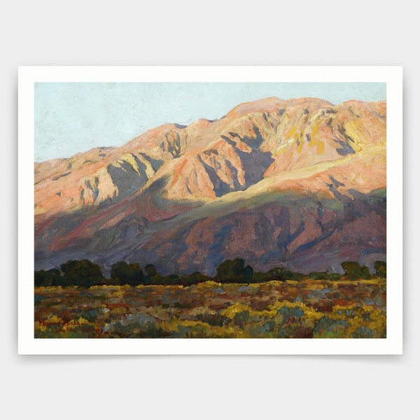 Maynard Dixon,Inyo Range at Sunset, Lone Pine, 1919,Kunstdrucke,Vintage Kunst,Leinwand Wandkunst,berühmte Kunstdrucke,V4646