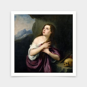 Bartolome Esteban Murillo,Penitent Magdelene,art prints,Vintage art,canvas wall art,famous art prints,V6967