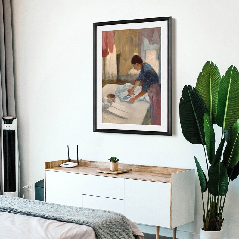 Edgar Degas,Woman Ironing,Clothing store framed printing,Framed Prints,wall art prints,Hanging Canvas print,large wall art oversized,f434