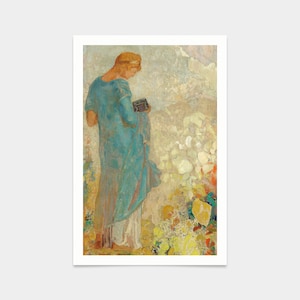 Odilon Redon,Pandora,art prints,Vintage art,canvas wall art,famous art prints,V2792
