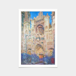 Claude Monet,Rouen Cathedral,Facade,Sunset,art prints,Vintage art,canvas wall art,famous art prints,2V40