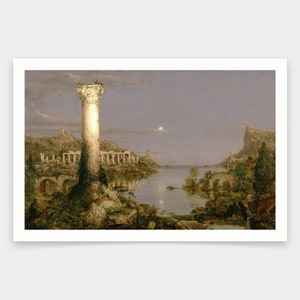 Thomas Cole,The Course of Empire, Desolation, 1836,art prints,Vintage art,canvas wall art,famous art prints,V2041