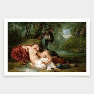 Francesco Hayez,Rinaldo and Armida, 1813,art prints,Vintage art,canvas wall art,famous art prints,V1343