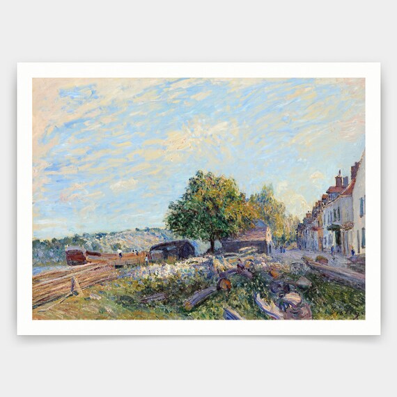 Alfred Sisley,saint Mammes Morning,art Prints,vintage Art,canvas