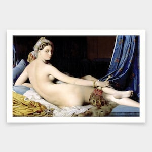 Jean Auguste Dominique Ingres , The Grand Odalisque,art prints,Vintage art,canvas wall art,famous art prints,q1769