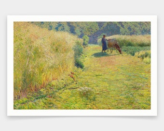 エミール・クラウス - 川辺の夏の夕暮れ | 有名アーティストの絵画の