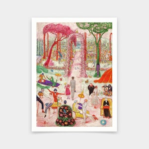 Florine Stettheimer,Sunday Afternoon in the Country, 1917,art prints,Vintage art,canvas wall art,famous art prints,V5686