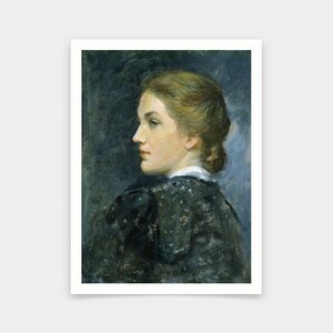Augustus Vincent Tack,Head of Model, Profile,art prints,Vintage art,canvas wall art,famous art prints,V5384